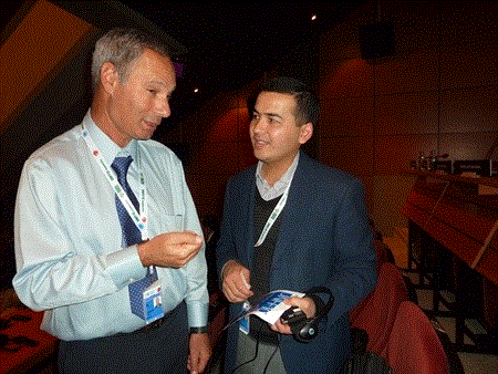 L-R: KKL-JNF's Gil Atzmon with the Environmental Minister of Uzbekistan